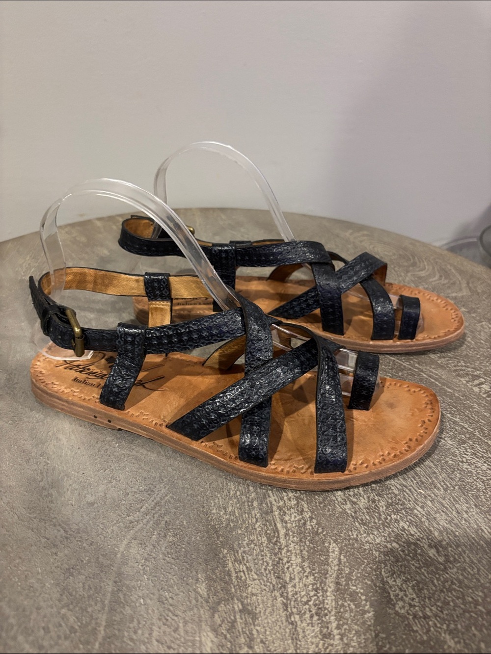 Patricia Nash black leather sandals